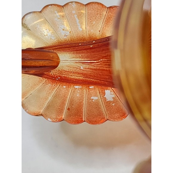 Jeannette Glass Amberina Horn of Plenty Vases Cornucopia Vintage Set Of 2 - Picture 6 of 9